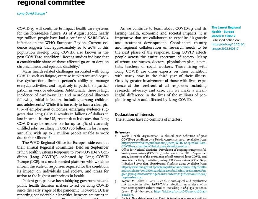 The Lancet Regional Health Europe publication